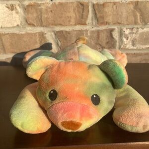 Ty Beanie Buddie Sherbert the Bear tie dyed stuffed animal plushie